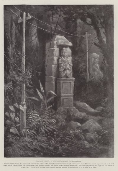 Pasado y Presente, en un Bosque Nicaragüense, América Central de Paul Frenzeny